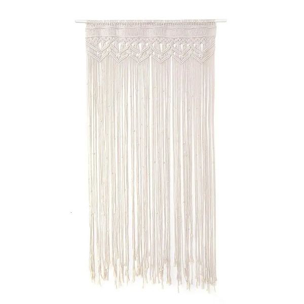 Mão-tecido macrame algodão porta cortina tapeçaria tapeçaria arte tapeçaria boho decoração bohemia casamento pano de fundo tapeçaria 240111