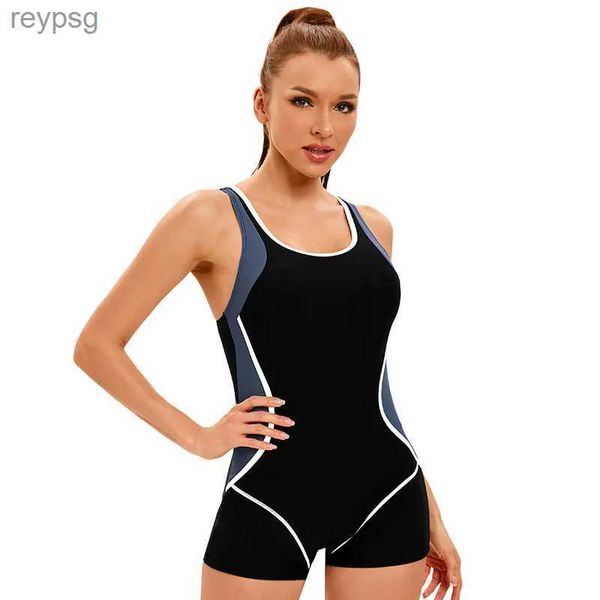 Costumi da bagno da donna 2023 Nuovo costume intero da donna Sport Monokini femminile Anthletic aperto sul retro Fitness Summer Beach S-XXXL YQ240112