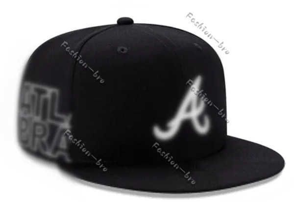 Marchio di buona qualità Braves a Letter Berretti da baseball Bone Snapback Cappelli aderenti Berretto in cotone primaverile Hip Hop per uomo Donna Designer estivo Cappello invernale da uomo SW2F