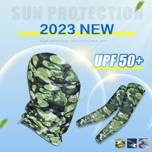 23 LSP UPF50 Anti-UV-Angelmaske, Halsmanschette/Armstulpen, Armschutz, Eisgefühl, atmungsaktiv, schnell trocknend, Reiten, Outdoor-Sport, 240112