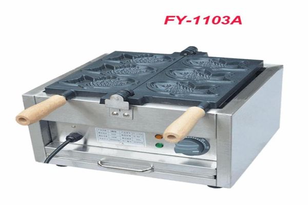 Brotmacher 1PC FY1103A 110V220V Elektrischer A-Teller 3 Fisch Taiyaki Maker Machine Snapper mit Rezept Waffelbäcker8881046
