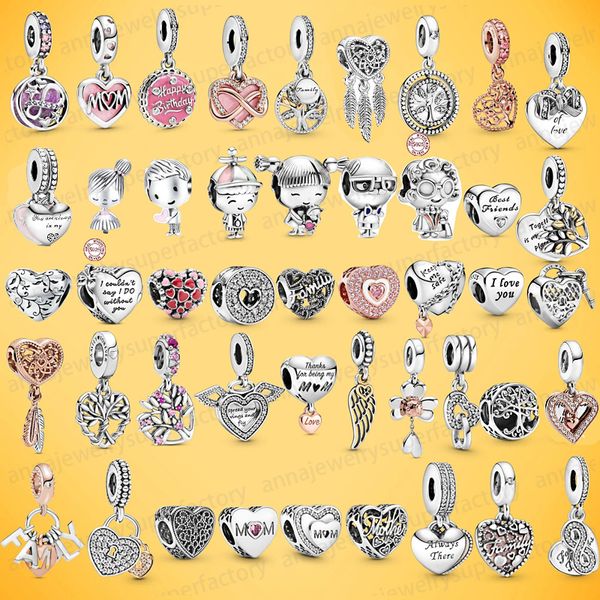 Neue Designer 925 Silber Armbänder für Frauen Charms Bead fit Pandoras Charms Perlen Armband DIY Schmuck Geschenk mit Tasche Mode Accessori