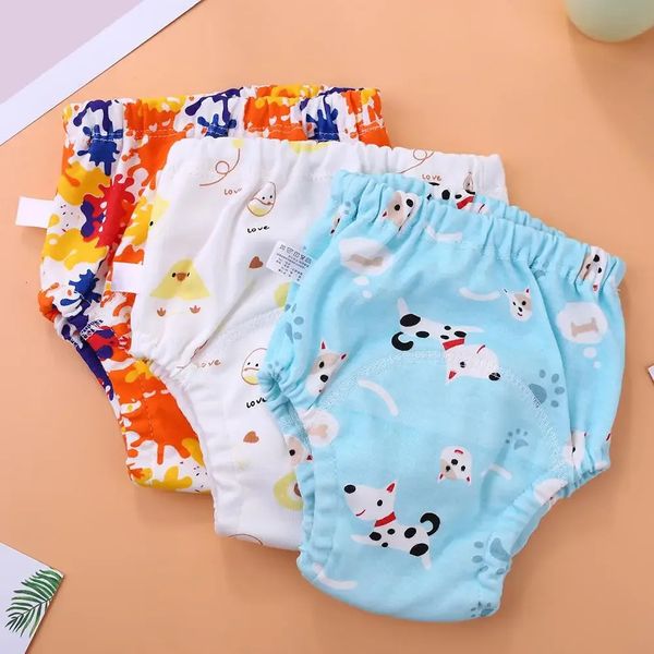 25pcLot Baby Garza Pantaloni da allenamento Mutandine Pannolini di stoffa impermeabili Riutilizzabili Toolder Pannolini Pannolini Biancheria intima 240111