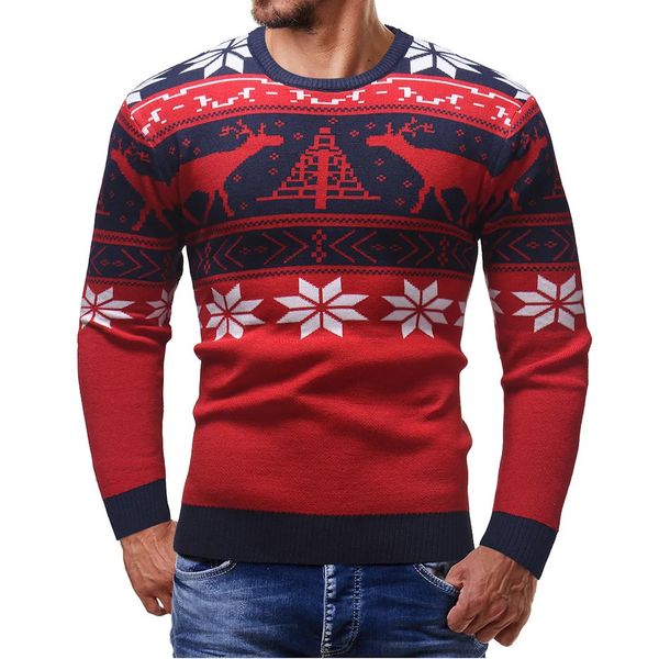 Mode Marke Pullover Für Herren Strickjacke Slim Fit Jumper Strickwaren Warme Herbst Weihnachten Hirsch Pullover Casual Kleidung 240111