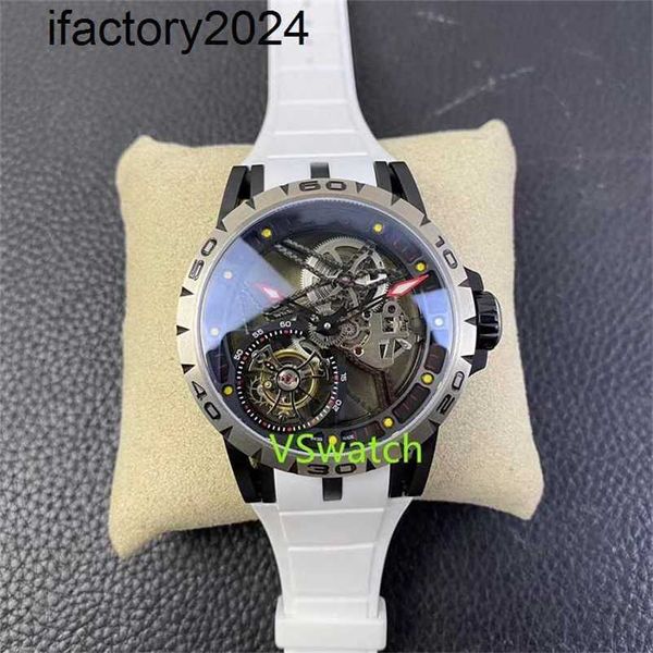 Jf RichdsMers Watch Factory Superclone Tourbillon RD509SQ Movimento manuale Dimensioni 42mm Accumulo di energia per 70 ore Pellicola plastica Cassa in fibra di carbonio zaffiro