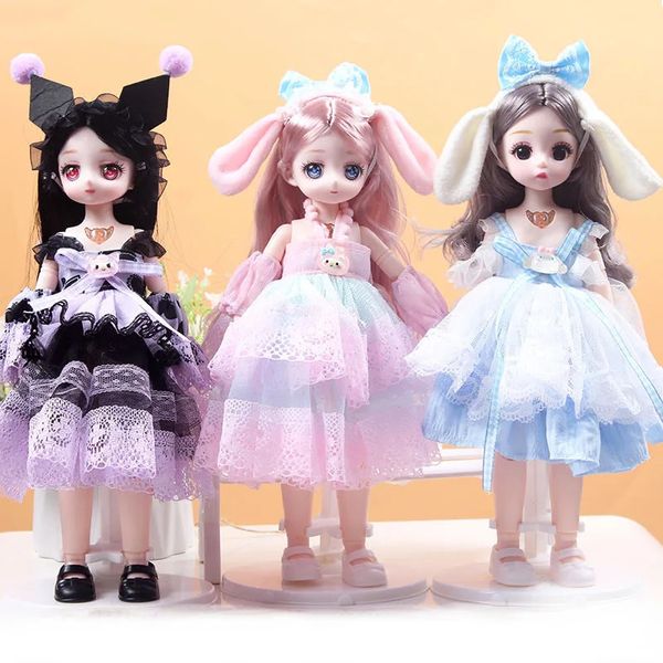 30 cm 16 ragazze principessa bambola set 23 articolazioni mobili Bjd con vestiti bambole vestito ragazze regalo di compleanno giocattoli 240111