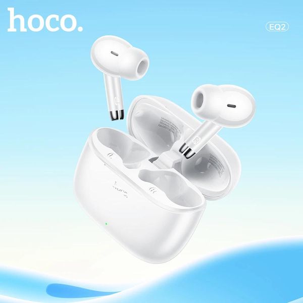 Kopfhörer HOCO EQ2 TWS Drahtlose Bluetooth 5.3 Kopfhörer Touch Control Ohrhörer mit Mikrofon 13mm Dynamische Spule Lautsprecher HiFi Musik Ohrhörer