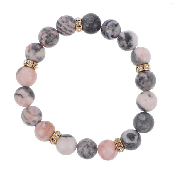 Braccialetti con ciondoli Bracciale con perline in pietra chakra Pietra preziosa naturale Perline yoga elasticizzate per la meditazione Ispiratrice