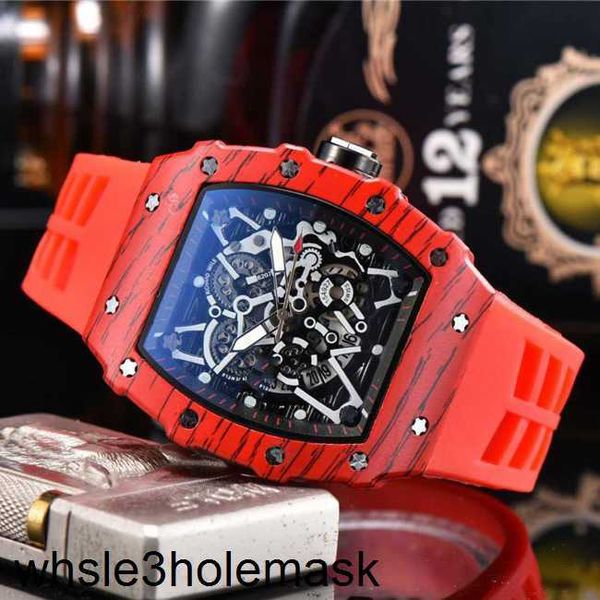 Часы Richardmill Pan Fashion Luxury Bull Quartz Tide Мужские Индивидуальные силиконовые ленты Женские повседневные