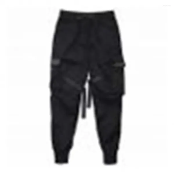 Pantaloni da uomo Nastri Harem Jogging Uomo Cargo Pant Streetwear 2024 Hip Hop Casual Tasche Pista Maschio Harajuku Moda Pantaloni Pantaloni sportivi