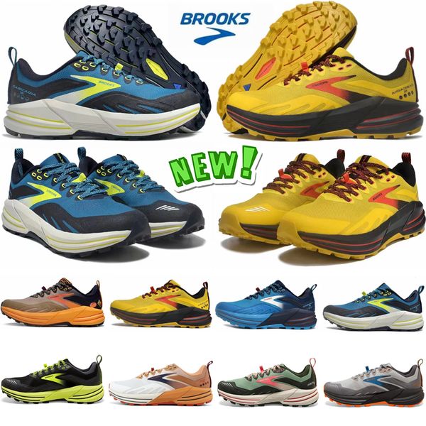 Brooks Cascadia scarpe da corsa firmate da uomo da donna Scarpe da ginnastica sportive da esterno Scarpe da ginnastica Hundred Hollowed nero bianco bule verde arancione EUR 36-45