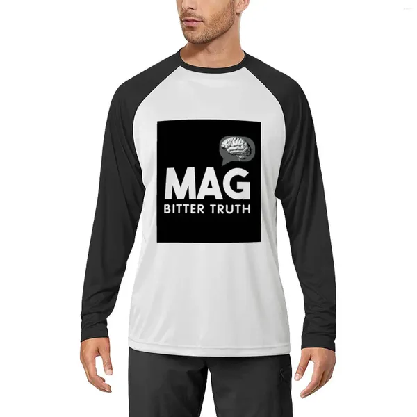 Polos masculinos MAG BITTER TRUTH manga comprida camiseta preta camiseta fofa tops camisas camisetas gráficas homens lisos
