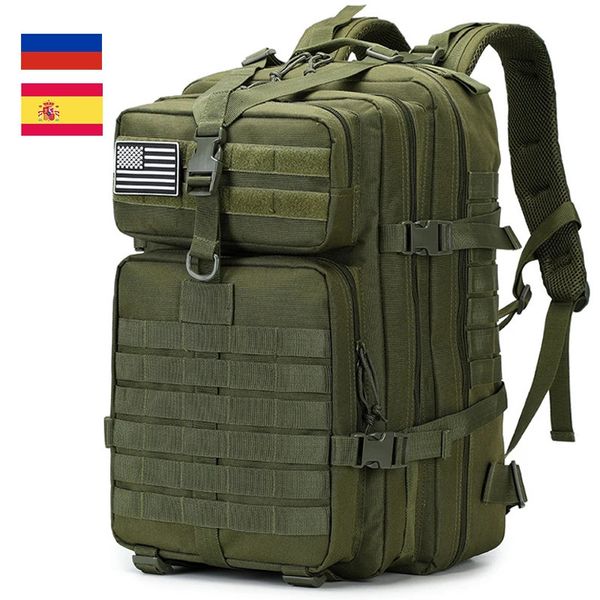 48l/25l tático militar mochila acampamento trekking saco de pesca à prova dwaterproof água mochilas homens grande capacidade viagem caça mochila 240112