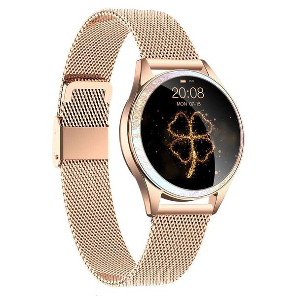 Qiwo KW20 Damen-Smartwatch, Armband, modisches Zubehör, Herzfrequenzmesser, Schritt, physiologische Periode, IP68 wasserdicht