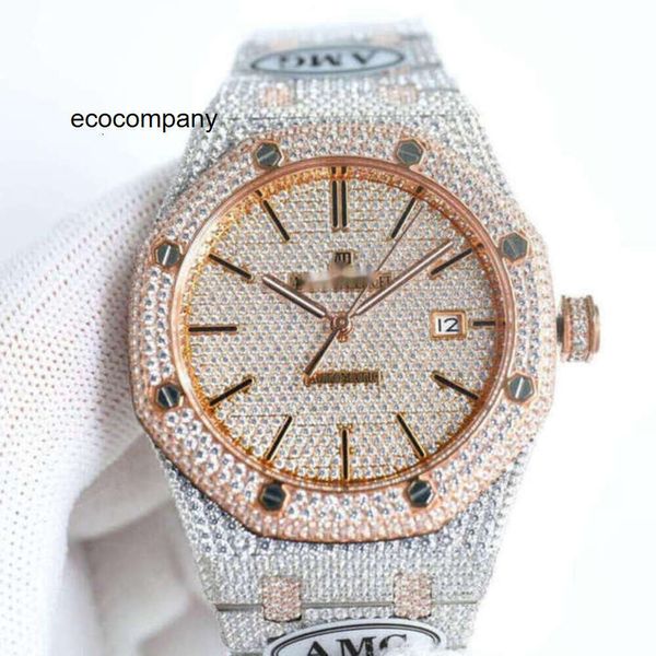 Aps Dames luxe diamantenkorsthorloge ontwerper vol diamanten horloge ijs uit mannen kijken ap menwatch H3X9 automatisch mechanisch uurwerk uhr kroon buste naar beneden montre royal re S