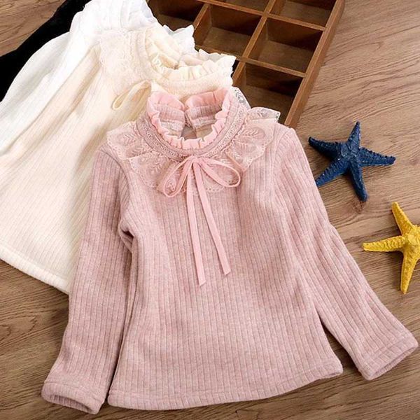 Pulôver outono inverno doce moda harajuku meninas tricô topos todos os jogos kawaii casual undershirt bonito sólido manga comprida crianças sweaterl2401