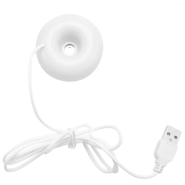 Ciotole Umidificatore a ciambella bianca USB Desktop da ufficio Mini purificatore d'aria creativo portatile