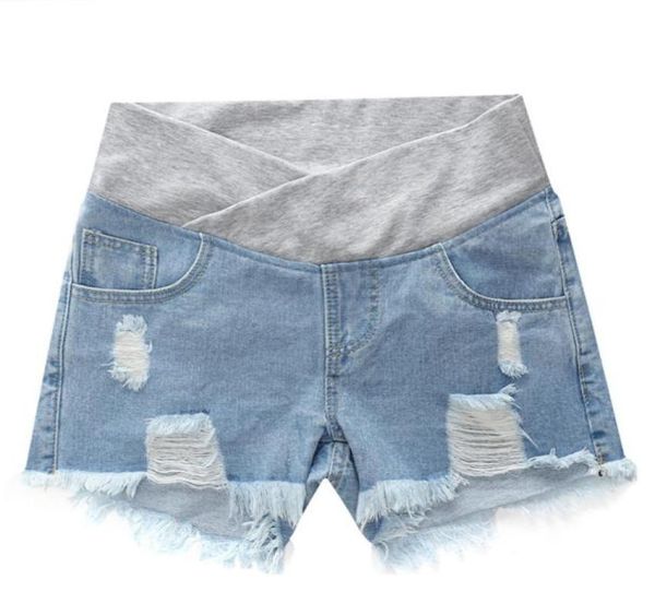 Mulheres grávidas039s shorts verão wear cintura baixa denim shorts verão calças soltas para grávidas roupas maternidade9760944