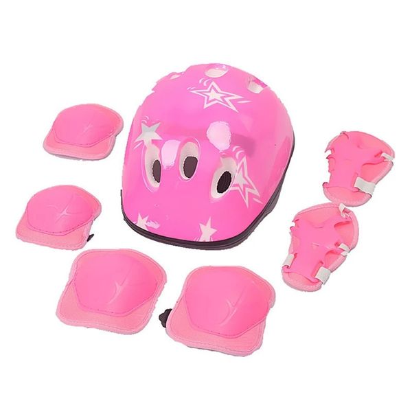 7 pz/set PVC Pattinaggio A Rotelle Equipaggiamento Protettivo Casco per bambini Set Completo Protezione del Ginocchio Puleggia Sport Anti Caduta Equilibrio 240112