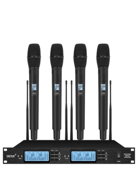 Mikrofone Professionelles drahtloses UHF-Mikrofonsystem Handheld Lavalier Home Karaoke Party Stage9959818