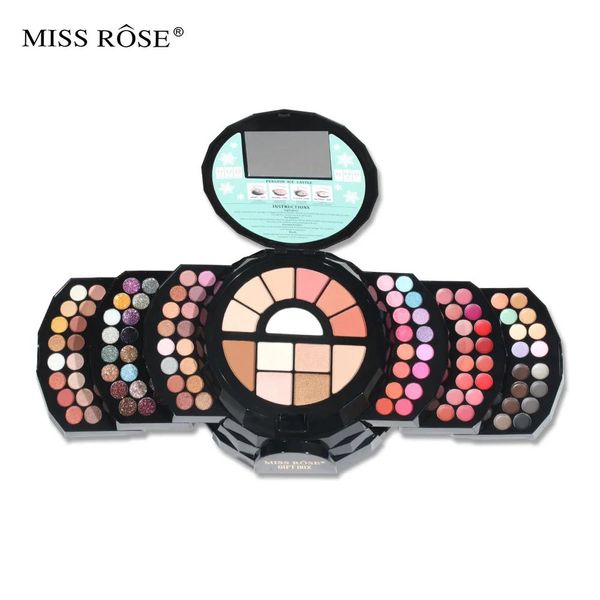 Sets MISS ROSE 108 kleuren Contour Lipstick Make-uppalet Matte Blush Sprankelende Oogschaduw Set Waar voor je geld, Multifunctioneel