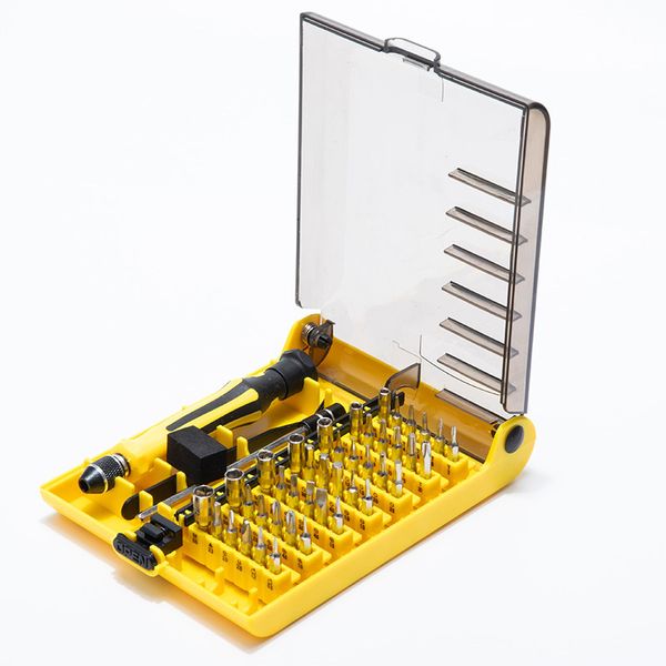 45-in-1 Mini-Schraubendreher-Set, VCOO Torx-Bit-Werkzeug-Set, kleines Präzisions-Schraubendreher-Set mit Pinzetten-Verlängerungsschaft für Reparatur oder Wartung