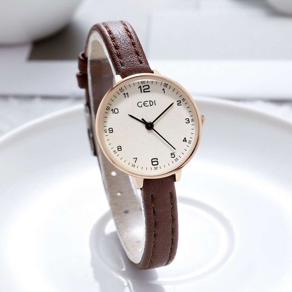 Новые минималистичные студенческие экзаменационные часы Gedi в стиле Instagram, модные трендовые водонепроницаемые часы с круглым циферблатом