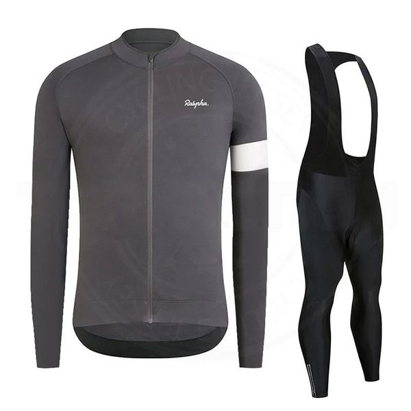 Ensembles Printemps Maillot de cyclisme 2023 Hommes Vélo Hauts Automne Manches longues Rapha Vêtements Ciclismo Vêtements de vélo Triathlon Ensembles de cyclisme