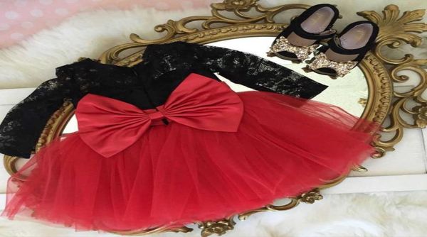 Abiti formali da spettacolo per bambini in tulle con fiori di pizzo e neonata per bambini Q07164331114