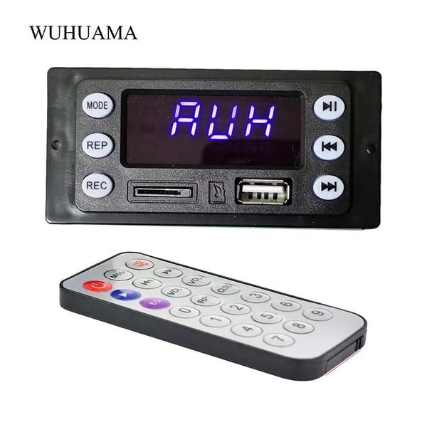 Zubehör DC 5V 12V MP3-Decoder-Board Bluetooth V4.2 Auto-MP3-Player USB-Aufnahmemodul FM AUX-Radio Batterieverbrauch anzeigen