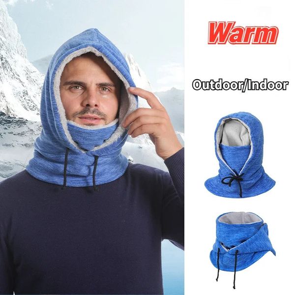 Hiver Plein Visage Écharpe Masque Cationique Polaire Fourrure De Lapin Polaire Ski Équitation Chaud Coupe-Vent Cou Cap Extérieur Maison Double Usage 240112