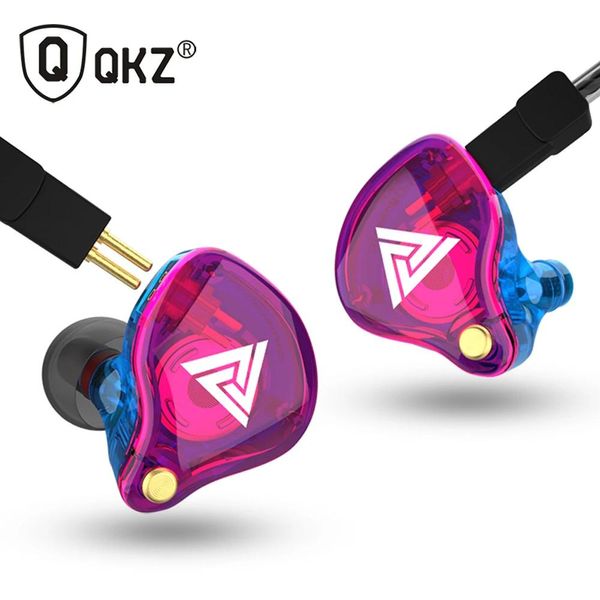 Kopfhörer QKZ VK4 Schwerer Bass-Kopfhörer HiFi-Musikaustausch Bluetooth-Kabel Noise-Cancelling-Ohrhörer Abnehmbares Sporttelefon-Headset