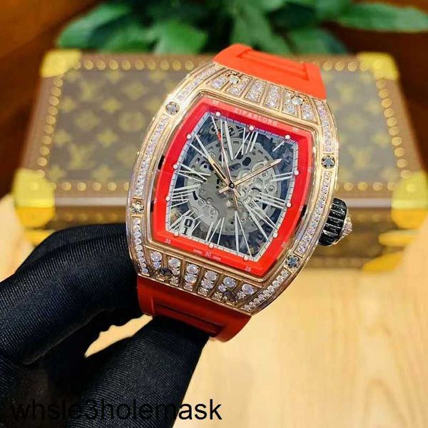 Uhren Same Luxury Full Richardmill Sky Star Mens Square Large Dial Glow Waterproof Overlord Vollautomatische Hollow Out Mechanical