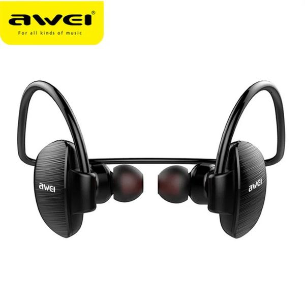 Fones de ouvido Awei A847BL Fones de ouvido Bluetooth com fio InEar HiFi Stereo Music Headphone Neckband Headset com microfone Fones de ouvido esportivos para iPhone / iPod
