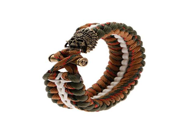 Bracciale da uomo Bracciale di sopravvivenza Braccialetti di paracord Grillo Fibbia intrecciata a mano Bracciale da campeggio all'aperto Regali da uomo4456511