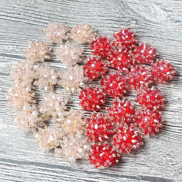 Haarschmuck 50 Teile/los Kristall Strass Blumenzentrum Für DIY Hochzeitskleid Frauen Apparals Decortation