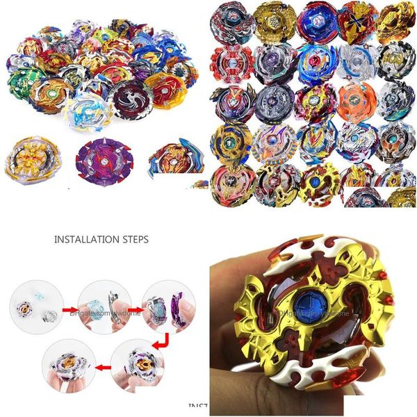 4D Beyblades Bey Blades 100 Padrões Brinquedos Toupie Beyblade Sem Lançador e Caixa Burst Arena Metal Fusion God Spinning Drop Entregar Dhtu2