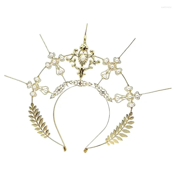 Haarspangen Barock-Halos-Stirnband mit Spikes, Kopfbedeckung für Damen, reine Kopfbedeckung, Tiaras 124A