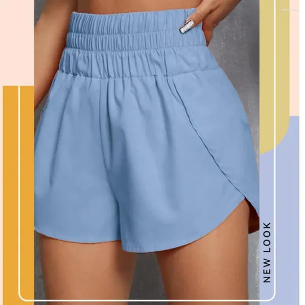 Damen-Shorts, schick, für Damen, alle passend, junger Stil, hohe Taille, leicht zu elastisch, Fitnessstudio