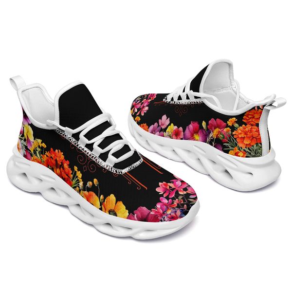 Personalizado México flor nacional beleza conforto correndo tênis andando sapatos esportivos casuais com caixa novo design primavera 2024 legal baixo corte unissex homens mulheres tênis