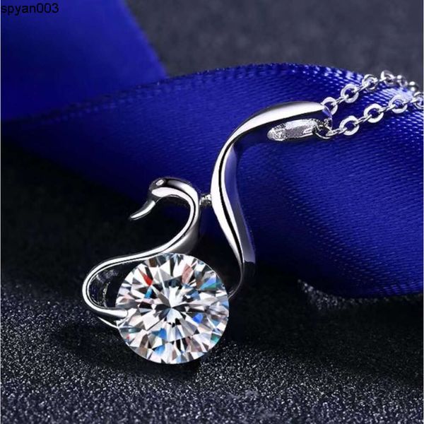 Colares pendentes designer colar de cisne de diamante jóias de luxo presente de natal