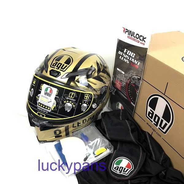 DDT Italien AGV Pista GP R JOAN Fahrer Luxus Gold Helm Limited Edition Egg Carbon Fiber 3SFT N2O0