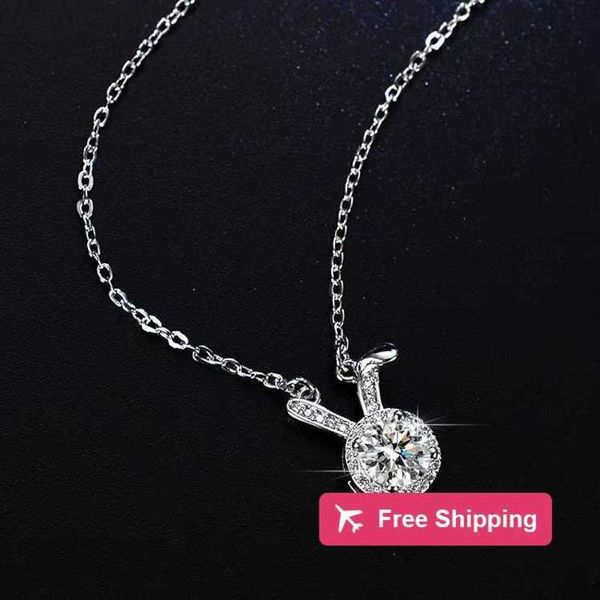 Halsketten mit Anhänger Designer-Kaninchen-Anhänger-Halskette Mosan-Diamant Volldiamant Personalisierte Halskette Damen-Luxusschmuck Halskette Urlaub Weihnachtsgeschenk V784