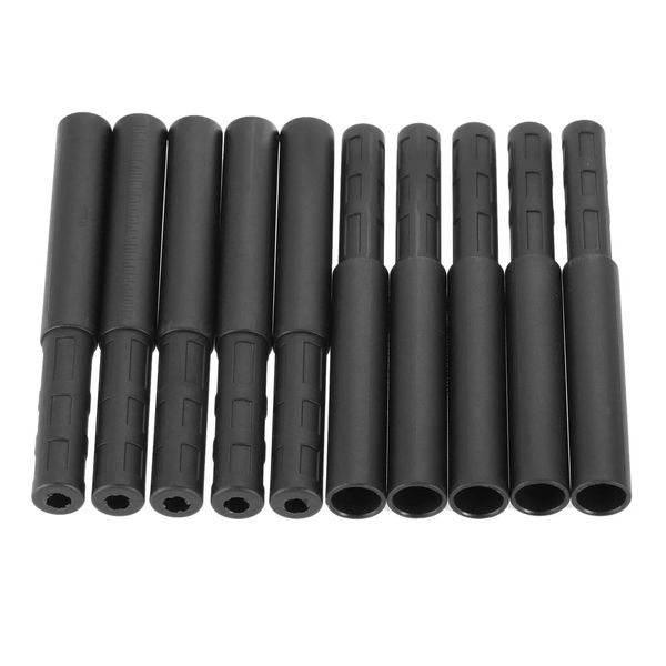 Tees 10pcs Siyah Golf Kulübü Karbon Fiber Uzatma Çubukları Kit Butt Uzatma Çubuğu Demir /Grafit Şaft Putter Golf Aksesuarları 125mm