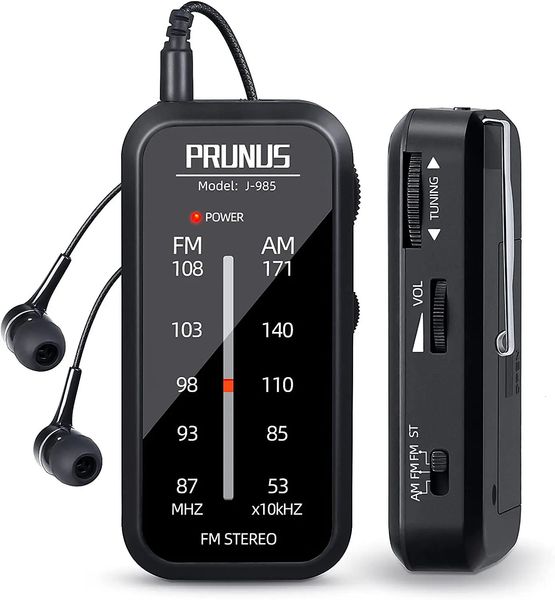 PRUNUS Pocket Radio Mini walkman AM FM Stereo portatile Radio portatili Music Playe Batterie AAA con cuffie 240111