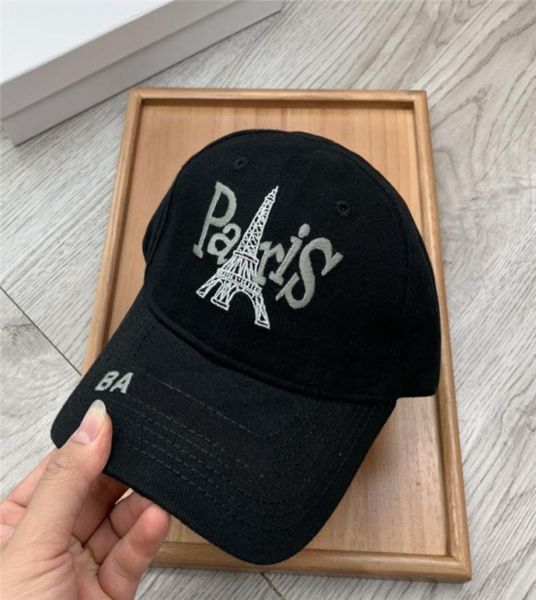 Erkek Tasarımcı Beyzbol Kapakları Şapkalar Sıradan takılmış kapaklar moda paris mektupları kadın şapkası katı siyah tasarımcı kovası şapka 5254856