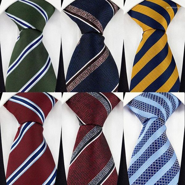 Fliegen 2024 8 cm Schwarz Herren Professionelle Anzug Hemd Krawatte Modische Homme Karierte Lila Hochzeit Luxus Sky Blue Business krawatte