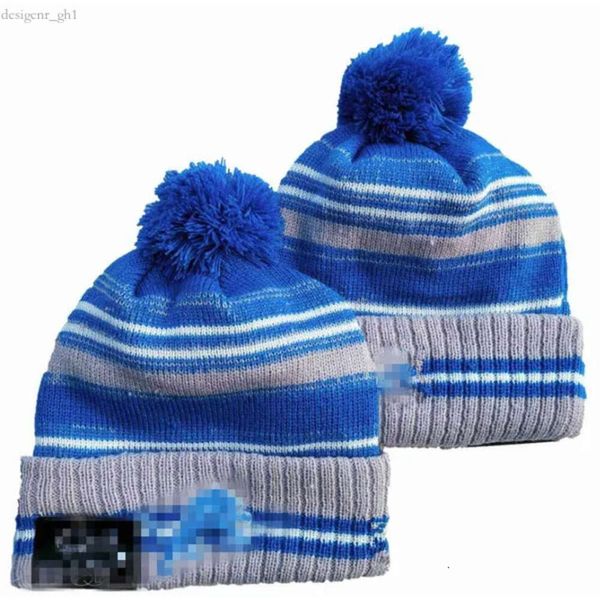 Chapéu de leões moda-gorro de malha chapéus equipes esportivas beisebol futebol basquete beanies bonés feminino masculino pom moda inverno topo 3026