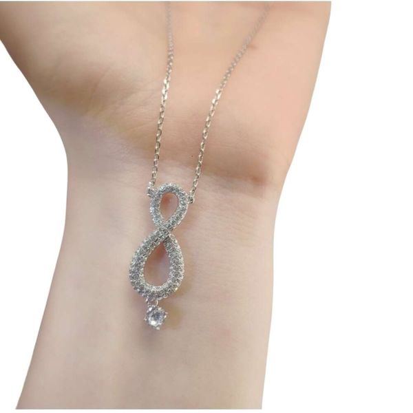 Swarovskis Colar Designer Mulheres Top Quality Pingente Colares Eterno Amor Cadeia Feminino Elemento Cristal Infinito Amor Colar Colar Colar Feminino