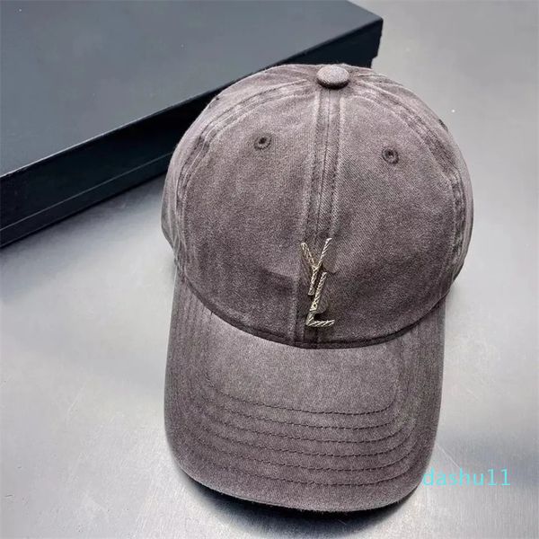 Luxuriöse Baseballkappe, Designer-Hüte, Casquette-Ballkappen, modische Straße, einfarbig, goldfarbene Metallbuchstaben, Entenzungenkappe, Trendsport, Golf, Reisehut